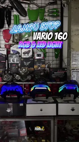 Ready berbagai lampu stop keren buat VARIO 160 🔥 ✨ Pilihan model lengkap: 💡 RGB X-CASE WD213 💡 RGB X-CASE WD258 💡 CR7 LED LIGHT warna biru Untuk tipe lampu stop RGB VARIO 160 seperti X-CASE WD213 & WD258, nyalanya bisa diatur dengan 2 cara praktis 📱 Lewat Aplikasi – ganti warna, mode running, atau efek nyala langsung dari HP! 💡 Lewat Tombol Stelan – tinggal tekan aja tombol stelan di motor buat ubah mode nyala dengan cepat. Bikin tampilan belakang motor makin futuristik & mencolok di malam hari! ⚡ Langsung aja gas ke Ferio Motor sebelum kehabisan, bosku 💥 📍 Visit Our Store : Ferio Motor Palembang 🛒 Online Store: 🟧 Toko Oren : ferio_motorpalembang 🟩 Toko Ijo : Toko Ferio Motor Palembang 🎯 TT Seller : feriomotorveteran 📞 Bisa telp/chat/WA : 082186008007 🚚 Ready kirim se-Indonesia Raya – JNT, TIKI, JNE, CARGO, TRAVEL ✈️ ⚡ Update produk baru + pemasangan langsung cek: 📸 Instagram : @ferio_motorpalembang 🎵 TikTok : @feriomotorveteran   #lampustop #lampustopvario #vario #modifikasi #fyp 