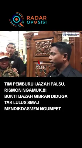 TIM PEMBURU IJAZAH PALSU. RISMON NGAMUK.!!!  BUKTI IJAZAH GIBRAN DIDUGA TAK LULUS SMA.! MENDIKDASMEN NGUMPET #ijazahpalsu #gibran #mendikdasmen #rismonsianipar 