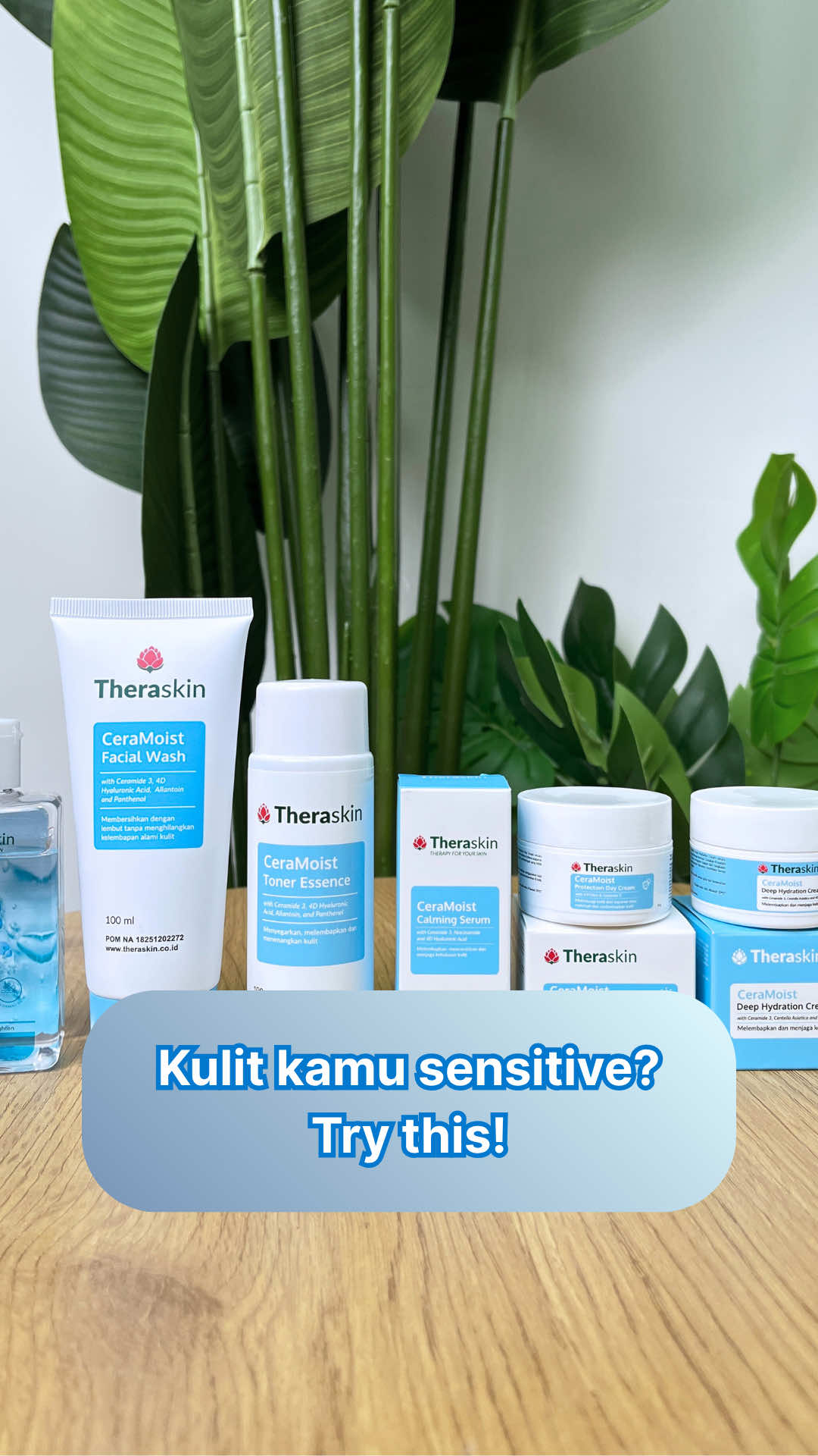 Rangkaian skincare yang cocok untuk kulit kamu yang sensitive #Theraskin #skincare #sensitiveskin #CalmAndRepair #ceramide 
