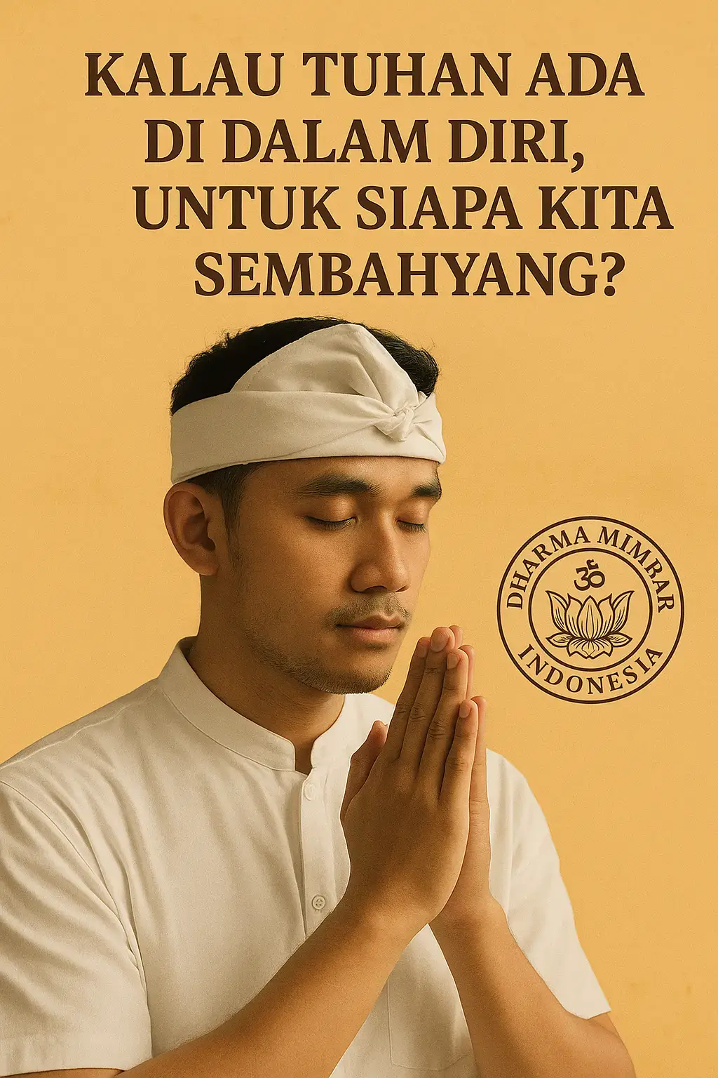 Kalau Tuhan ada di dalam diri kita, lalu... untuk siapa kita sembahyang setiap hari? 🌺  Dalam ajaran dharma, persembahyangan bukan memanggil Tuhan dari luar, tapi menyapa kesadaran suci di dalam diri. Pura, dupa, dan mantra hanyalah jalan agar pikiran kita fokus — bukan karena Tuhan jauh, tapi karena kita sering lupa. ✨  Jadi, setiap kali kamu mebanten atau berdoa, bayangkan Tuhan sedang mendengar dari hatimu, bukan dari langit. #DharmaMimbarIndonesia #CahayaDharma #MeditasiBatin #MaknaSembahyang #HinduNusantara