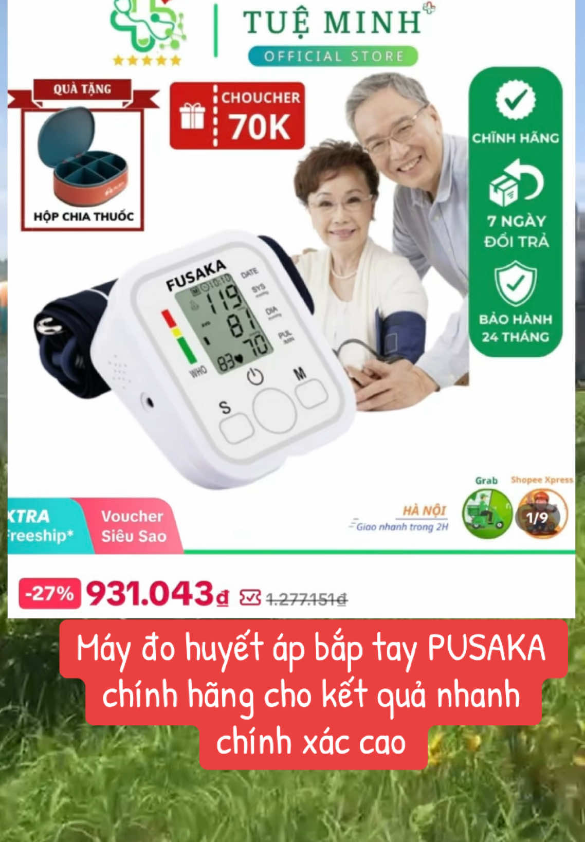 Máy đo huyết áp bắp tay PUSAKA cho kết quả nhanh#anhhai0476 #maydohuyetappusakanhanh #xuhuong #trend #vairal 