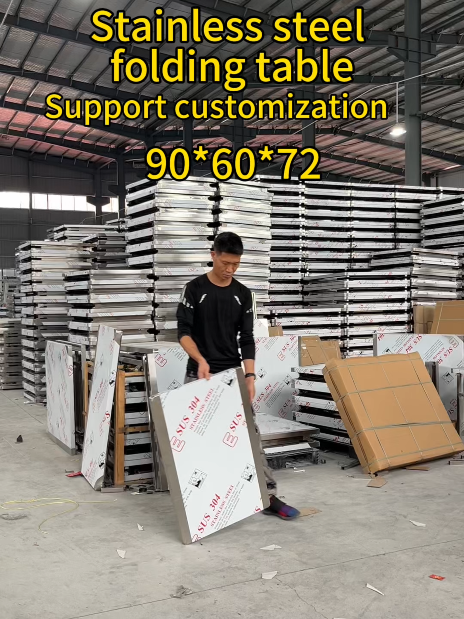 Meja Lipat Stainless Steel – Pilihan Premium untuk Bisnis Anda! 📦 Minimal pesanan 6-10 pcs – Harga grosir yang sangat kompetitif! ✨ 100% bahan stainless steel – Tahan air, tahan karat, dan awet. 📏 Dukungan kustom ukuran – Menyesuaikan berbagai kebutuhan pasar Anda. 💪 Kuat daya dukung – Dilengkapi dengan beberapa tiang penyangga stainless steel dan proses empat kali lipat, memberikan stabilitas yang sangat baik. 🔄 Sistem lipat pegas satu tombol – Mudah dibuka, ditutup, dan disimpan kapan saja. ✨ Finish berkilau (brushed) – Anti gores tangan, tidak mudah menahan kotoran, dan mudah dibersihkan. 🚚 Siap digunakan setelah diterima – Tanpa instalasi rumit. Sangat cocok untuk restoran, kafe, kantor, sekolah, dan kegiatan luar ruang.#stainlesssteelfoldingtable #stainlesssteel #foldingtable #Workbench #conferencetable #factory