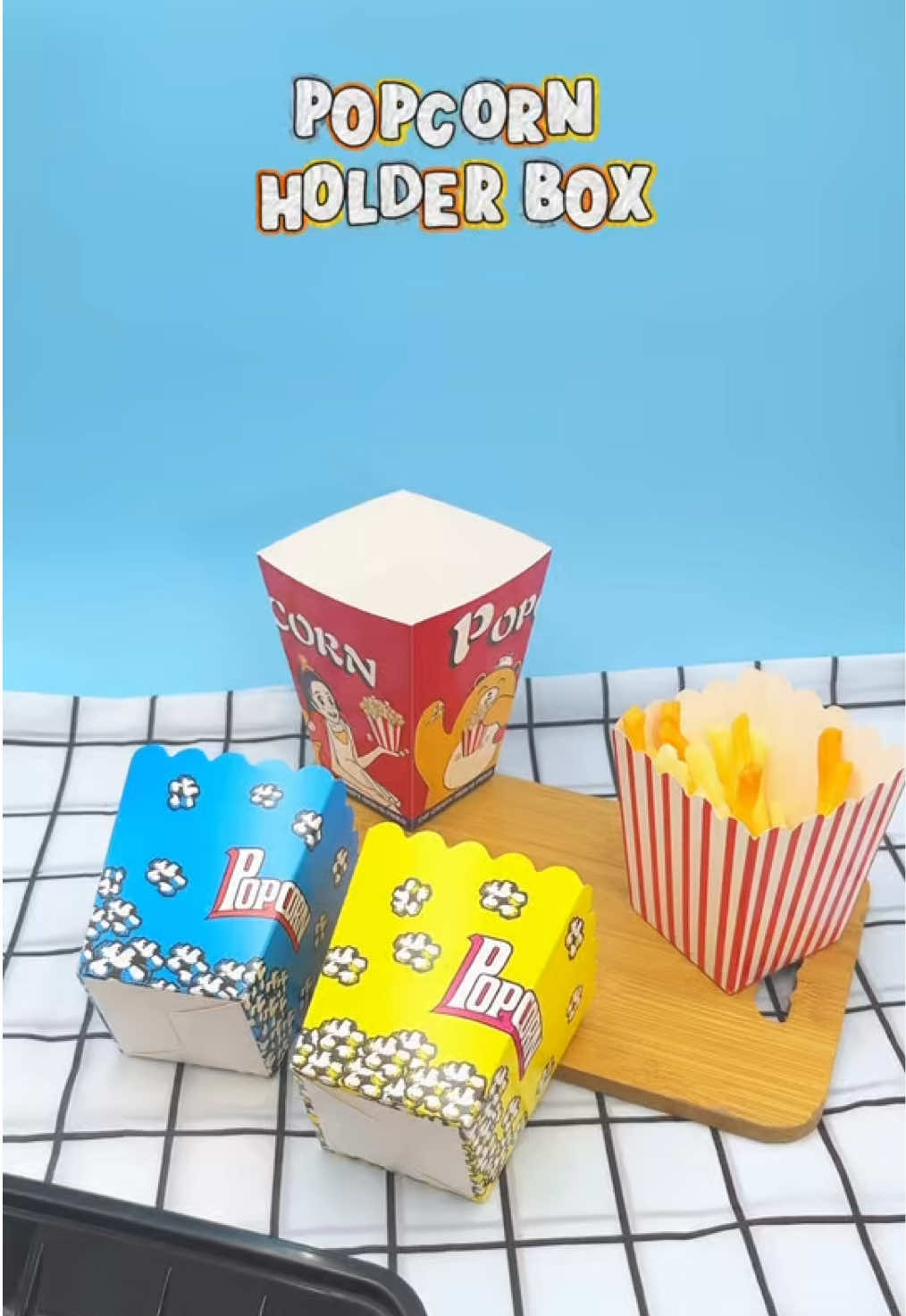 Popcorn Holder Box #foodpackaging #SmallBusiness #foryoupage❤️❤️ #popcorn #snacks 