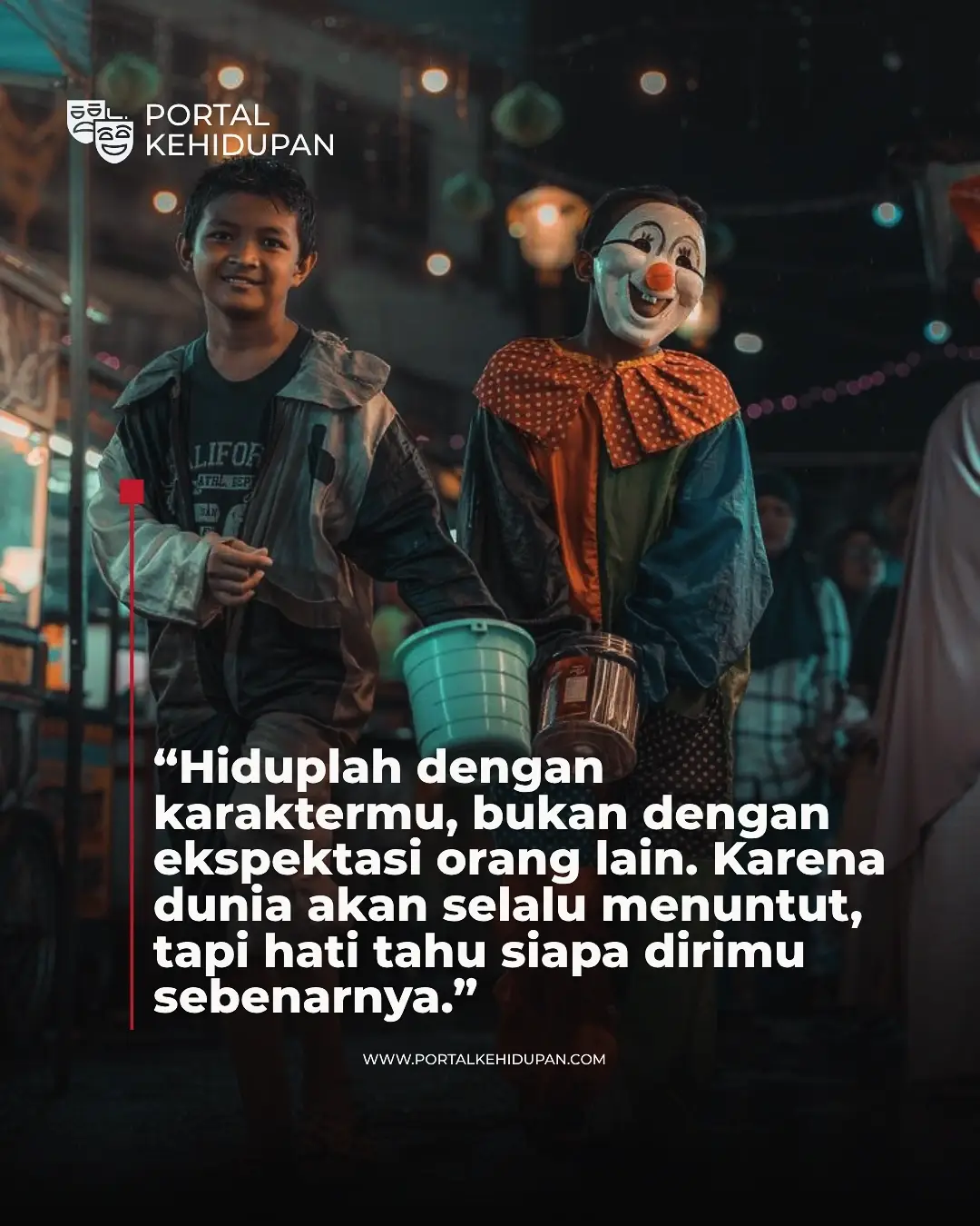 “Hiduplah dengan karaktermu, bukan dengan topeng yang dunia paksa untuk kamu kenakan. Orang lain bisa menilai, bisa menghakimi, bahkan bisa meninggalkan. Tapi satu hal yang tak bisa mereka ambil adalah siapa dirimu sebenarnya. Karakter itu seperti pondasi — diam, kuat, dan tidak selalu terlihat. Tapi tanpanya, kamu akan runtuh di tengah gemuruh dunia yang terlalu sibuk menilai penampilan.”  --- Follow dulu aja @portalkehidupan.id ..Pasti kamu nanti suka dan menikmati dengan konten-konten terbaru kami.. #renunganhidup #cermindiri #bijakbersikap  #quotes #lifemotivation    
