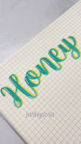 Honey 🫶🏻 #jashywrites #calligraphy #calligraphywriting #brushpen #brushpencalligraphy 