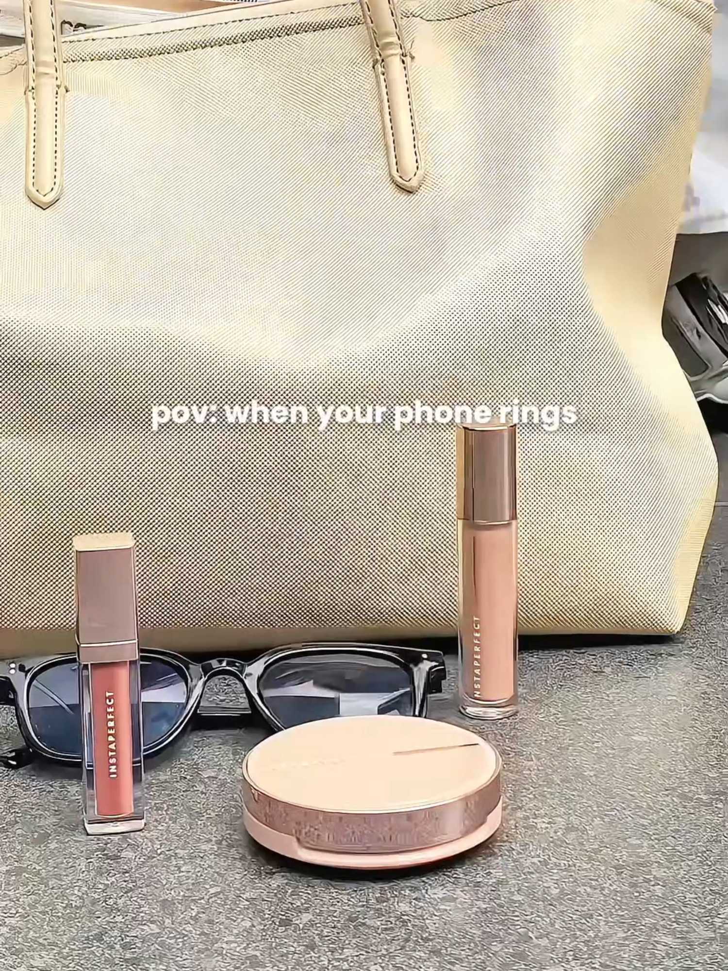 ✨📱 Your phone is ringing… but you’ve got prettier priorities~ 💄💖 #InstaperfectMY #SkincoverAirCushion #highlighter #lipsuedematte #lippie