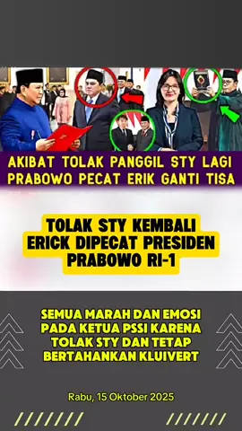 tolak sty kembali Erick Thohir dipecat presiden Prabowo #sepak #bola🇮🇩 #fypッ 