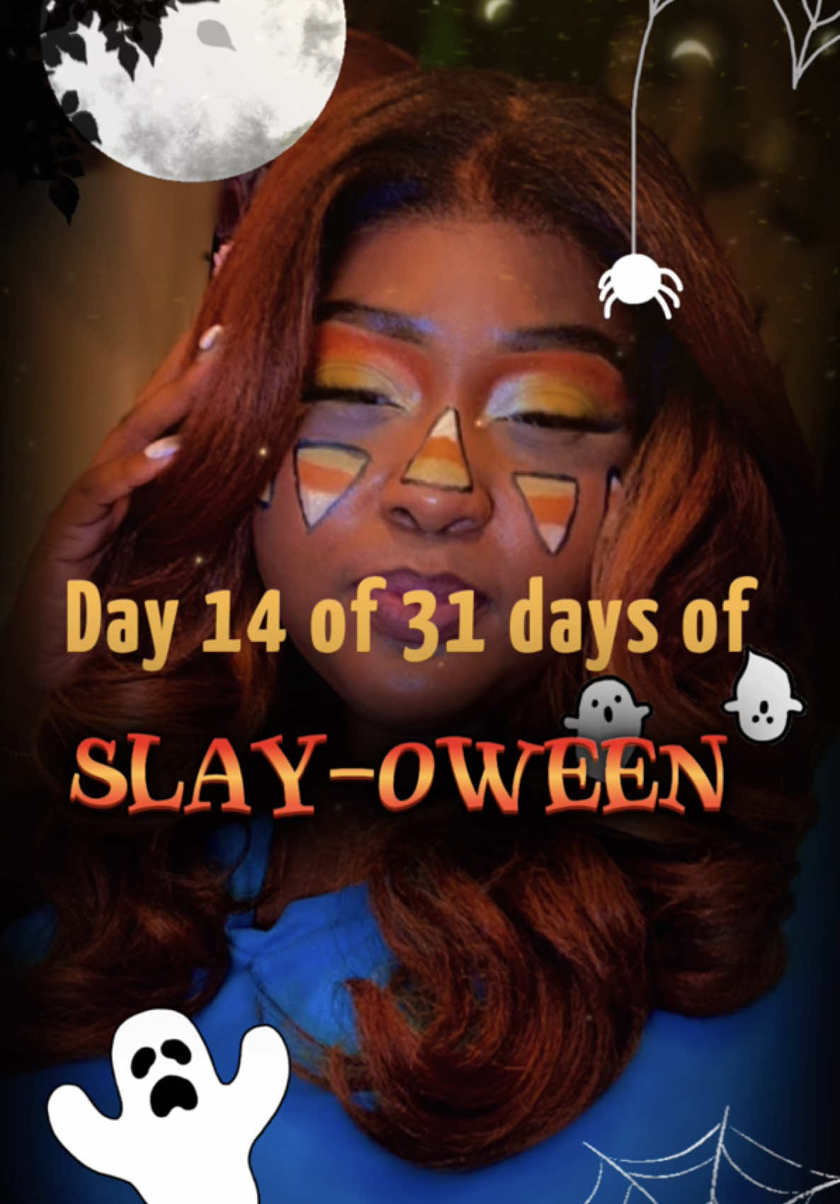 Day 14 of 31 Days of Slay-oween 🎃🍬✨ The sweetest glam of the season — inspired by candy corn (but make it brat glam 😌💛🧡🤍). I love how this came out — bright, festive, and crazy Halloween-coded 👻💅🏾 Would you rock this sweet slay or skip the candy vibes? 🍭 Save this look + tag your sweet tooth bestie 💋 @UCANBE |@UCANBE Official #halloweenlook #glam #makeuptok #makeup #creatorsearchinsights 