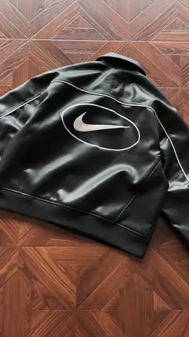 Nike x Supreme Leather Jacket🥷 #nike #supreme #leatherjacket #outfit #fyp 