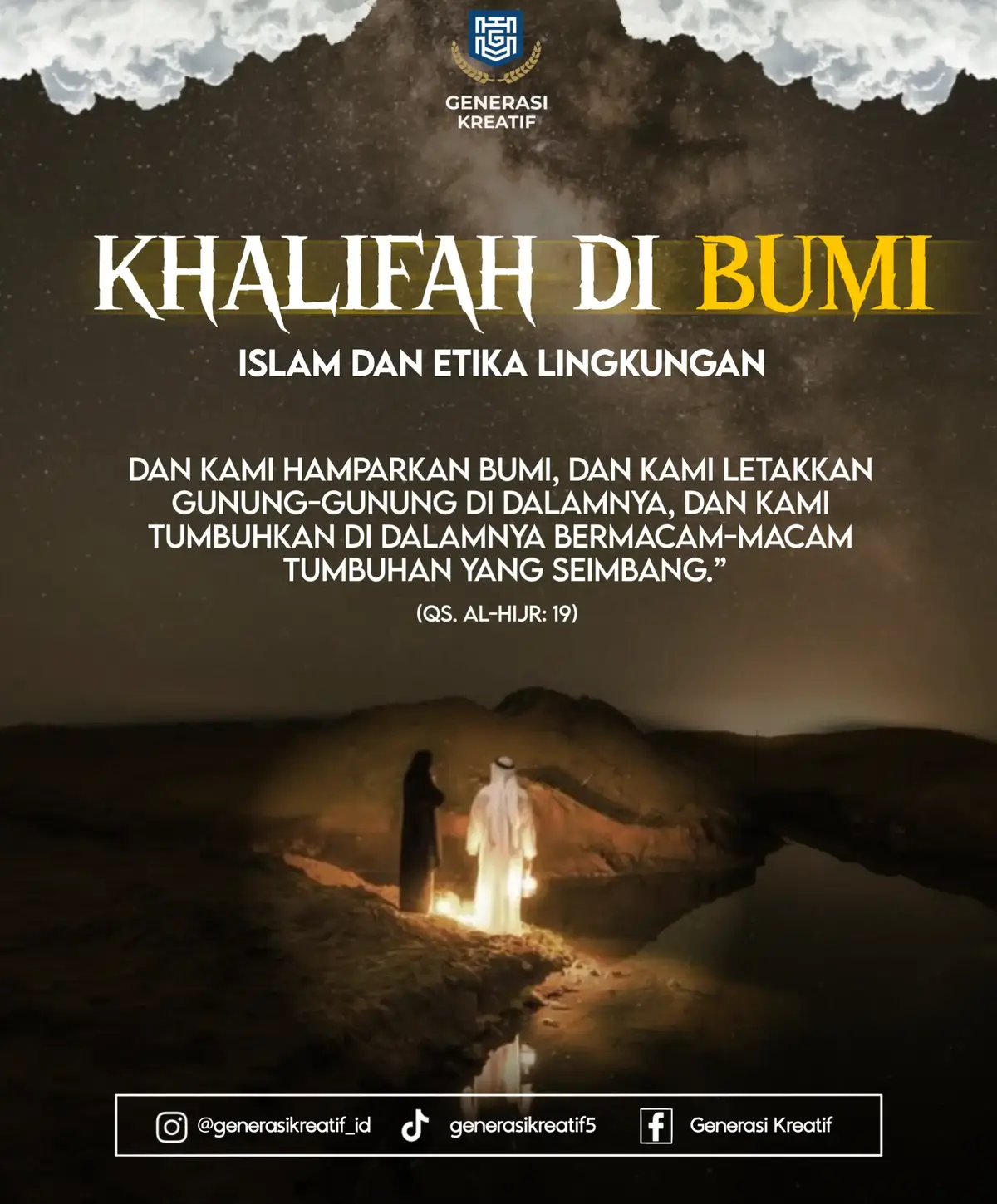 Khalifah di Bumi – Islam dan Etika Lingkungan 📖 “Dan Kami hamparkan bumi, dan Kami letakkan gunung-gunung di dalamnya, dan Kami tumbuhkan di dalamnya bermacam-macam tumbuhan yang seimbang.” (QS. Al-Hijr: 19) Bumi ini bukan milik kita, tapi titipan dari Allah. 🍃 Pepohonan, sungai, langit, dan tanah — semuanya diciptakan dengan keseimbangan. Saat manusia merusak alam, sejatinya ia sedang melanggar perintah Tuhannya. Islam mengajarkan bahwa kita adalah khalifah — penjaga bumi, bukan penguasa yang semena-mena. 🌍 Menjaga kebersihan, tidak boros air, menanam pohon, bahkan tidak membuang sampah sembarangan… semua itu bagian dari ibadah. 🕊 “Dan janganlah kamu membuat kerusakan di muka bumi setelah Allah memperbaikinya.” (QS. Al-A’raf: 56) Mari rawat bumi dengan cinta dan tanggung jawab — karena mencintai ciptaan-Nya adalah bukti cinta kita kepada Sang Pencipta. 💚 #DakwahHati #KhalifahDiBumi #EtikaLingkungan #IslamDanAlam #BumiAdalahAmanah 