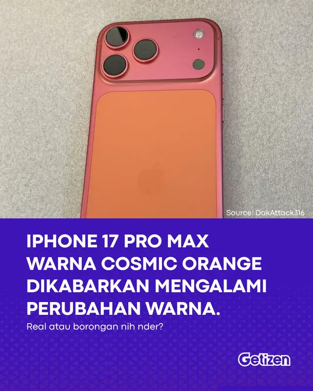 Gak abis-abis nih info keluhan pengguna di internet tentang seri iPhone 17, kali ini datang dari seorang redditor dengan handle DakAttack316 yang melaporkan kondisi hapenya yang berubah warna dari Cosmic Orange jadi terlihat seperti Rose Gold. Namun kredibilitas dari post ini memang cukup dipertanyakan oleh para Redditor lainnya. #iphone17 #apple 