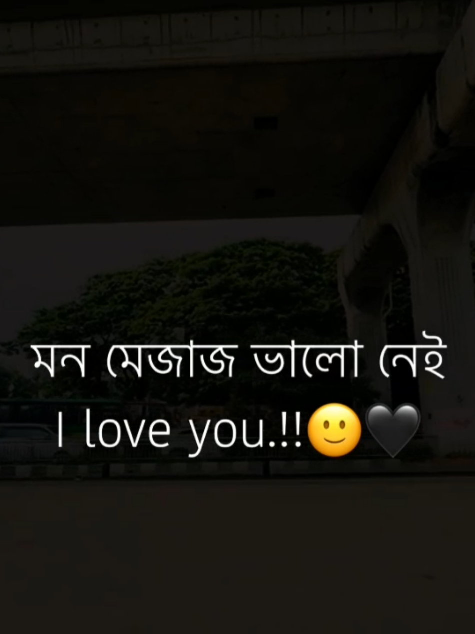 মন মেজাজ ভালো নেই I love you.!!🙂🖤 #tiktok #trend #life_line #foryou #pyfツ @TikTok @TikTok Bangladesh 
