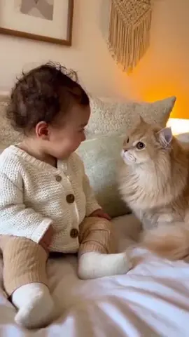 kim bilir neler konuşuyorlar :) #cat #baby #cute #keşfet #funny 