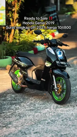 Dijual ‼️ Honda Genio 2019 Surat lengkap BPKB,STNK,FAKTUR. Pajak off 2021, Plat off 2024 Plat Samarinda Tukar tambah motor lain bisa ajukan aja Ket : - Body repaint lecet tipis - ⁠Mesin standar halus - ⁠Kelistrikan aktif semua - ⁠Lampu Biled Aes Turbo - ⁠Ban d/b MP 27 - ⁠Velg Vrossi p8 - ⁠Kaliper Nissin 2p Import - ⁠Shock belakang Ohlins Copy - ⁠Shock depan 125z 5bu - ⁠Motor siap pakai tidak ada kendala Harga Rp. 10.800.000,- nego sampai DEAL‼️ Lokasi Balikpapan Ringroad Google Maps “Ikhsan Motor Balikpapan” #jualbelimotorsecond #ikhsanmotorbalikpapan #genio #geniomodifikasi #platktiniboss 