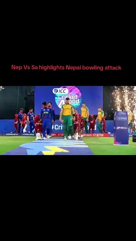 # nep Vs Sa highlights bowling attack by nepal