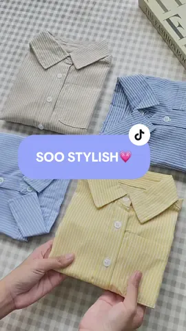 Let’s stripe in style every day!💓 #baju #kemeja #kemejastripe #bajuanak #fyp 