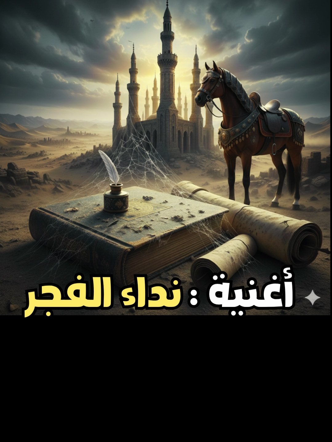 أغنية : نداء الفجر الكلمات أَأَبْكِي عَلَيْكُم... أَمْ عَلَى مَجْدٍ مُهَابْ؟ غُبَارُ النِّسْيَانِ يَعْلُو سَيْفًا... وَصَفَحَاتِ الكِتَابْ... تَنْسِجُ خُيُوطَ العَنَاكِبِ عَلَى مَآذِنٍ شَاخِصَةٍ لِلسَّحَابْ... فَأَيْنَ الجِبَاهُ الَّتِي لَمْ تَرْكَعْ إِلاَّ لِرَبِّ الأَرْبَابْ؟ صَارَتْ صَلَاتُكُمْ جَسَدًا بِلَا رُوحْ وَوِجْهَتُكُمْ غَرْبٌ... مَعَ كُلِّ نُزُوحْ أَخْلَاقُ 