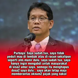 Purbaya: Saya sudah tua, saya tidak peduli mau di tembak atau di racun sekalipun seperti alm.munir dulu, saya sudah tua, saya hanya ingin mengabdi untuk masyarakat di sisa2 umur saya, semoga itu menghapus dosa2 saya dulu.. saya akan tetap maju memberantas oknum2 pajak yang nakal#purbaya #purbayasadewa #prabowogibran #indonesia🇮🇩 #fypシ゚ 