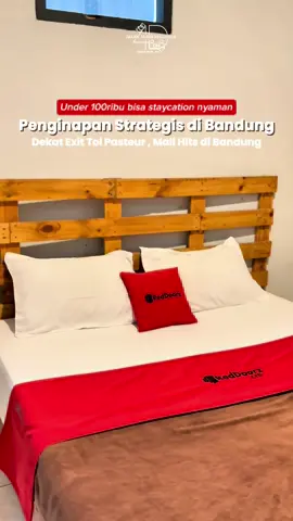 Under 100ribu bisa staycation nyaman & bisa Explore Bandung karena lokasinya yg strategis😍 di RedDoorz Near Exit Tol pasteur 4 ✨  Apalagi kalo booking lewat aplikasi @RedDoorz Indonesia RedDoorz & Masukkin kode promo “YUKNGINEP” buat dapetin harga yg lebih hemat ❤️  #redtravelers #reddoorz #reddoorzid #bukasemuapintu #stycationhemat  