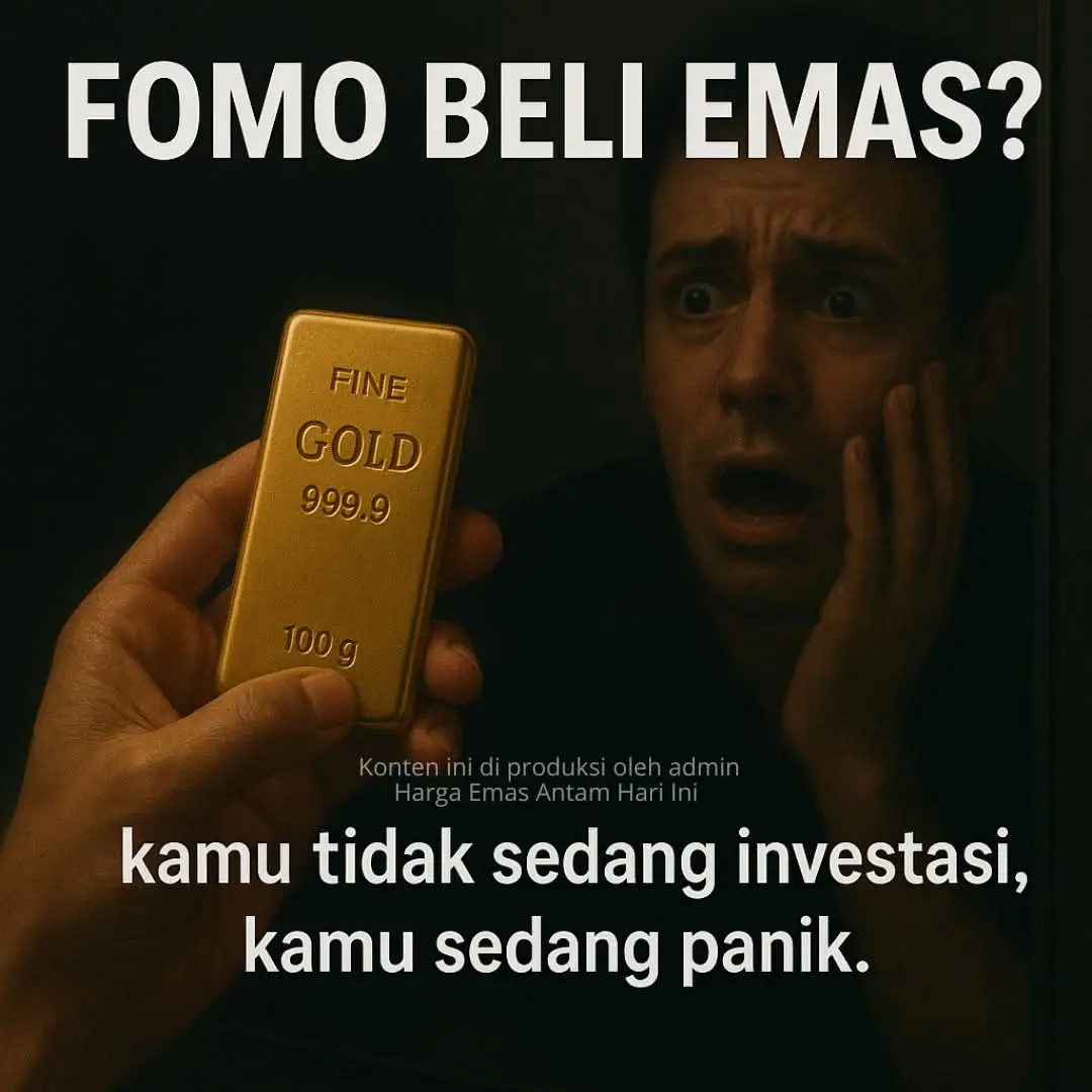 FOMO adalah reaksi emosional, bukan keputusan rasional. Kamu beli bukan karena paham, tapi karena takut harga naik lagi. Fungsi utama emas adalah menahan inflasi, bukan menggandakan uang. Jadi kalau kamu berharap beli hari ini, jual bulan depan lalu langsung untung besar, kamu salah tempat. Itu bukan investasi, itu spekulasi. Coba perhatikan orang-orang yang benar-benar paham finansial. Mereka tidak beli emas karena rame. Mereka beli karena sudah punya rencana portofolio jelas. kesalahan klasik para korban FOMO adalah Melihat grafik naik, langsung beli. Padahal kalau grafik naiknya curam dan cepat, justru itu sinyal bahaya, bukan peluang. Emas itu bukan alat cari cuan cepat. Emas adalah penjaga nilai, bukan pencetak nilai. Fungsi emas dalam keuangan: 1. Pelindung dari inflasi. Nilainya cenderung stabil jangka panjang. 2. Diversifikasi portofolio. Menyeimbangkan risiko dari aset lain seperti saham atau reksa dana. 3. Likuiditas cadangan. Bisa dijual kapan saja dalam keadaan darurat. FOMO itu muncul karena kamu tidak punya rencana finansial pribadi. Kalau kamu tahu tujuan dan strategi investasimu, kamu tidak akan goyah cuma karena tren viral. Mulai dari sini: 1. Tentukan tujuan finansialmu (misal: dana pensiun, pendidikan anak, dana darurat). 2. Tentukan berapa persen aset yang mau dialokasikan ke emas (idealnya 10–20%). 3. Pelajari cara beli emas dengan aman (resmi, tersertifikasi, dan bukan abal-abal). 4. Catat harga beli dan target jangka panjang. Kalau kamu punya arah, kamu tidak butuh ikut orang lain. Karena kamu tahu ke mana kamu mau pergi. FOMO itu menciptakan siklus bodoh: Takut ketinggalan → beli di harga tinggi. Takut rugi → jual di harga rendah. Investasi bukan tentang siapa paling cepat, tapi siapa paling sabar dan paham arah. “Bukan karena kamu tidak punya emas kamu miskin, tapi karena kamu tidak punya rencana kamu tetap akan miskin.”