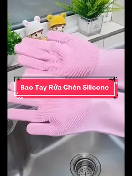 [1 Đôi] Bao Tay Rửa Chén Silicone#gangtay #gangtaynhabep #gangtayruachen #xh #xuhuong 