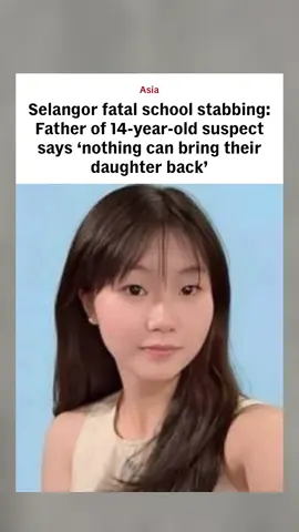 The father of the 14-year-old boy who had allegedly stabbed a fellow schoolmate to death in a Selangor school had never imagined that his son was capable of such violence, even as he acknowledged the loss experienced by the victim’s family. “I know whatever I say now means nothing,” the 40-year-old man was quoted as saying by Chinese-language daily China Press. “No matter what I do, it won’t bring their daughter back. I don’t know how to face them.” #sgnews #selangor #rip 