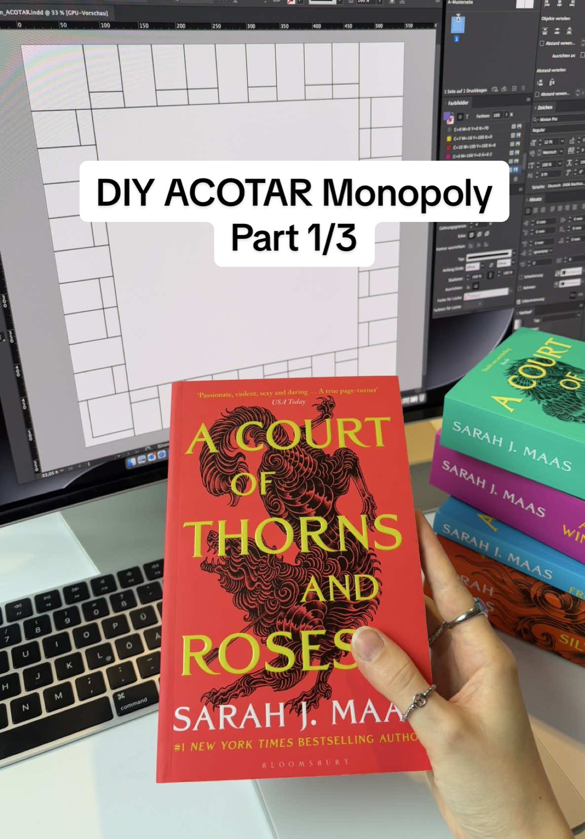 Antwort auf @Tiger Jaye Bird making of my DIY ACOTAR Monopoly ✨ I'll upload part 2/3 tonight  #acotar#monopoly#game#bookworm#BookTok  