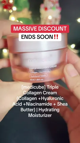 [medicube] Triple Collagen Cream (Collagen +Hyaluronic Acid +Niacinamide + Shea Butter) | Hydrating Moisturizer #TikTokShopFallDealsForYou #TikTokShopBlackfriday  #TikTokShopCreatorPicks #antiaging #antiagingskincare @medicube US Store  Disclaimer: Final price, shipping costs, coupons, and discounts may vary and are subject to change at any time. Always check the TikTok Shop listing for the latest details. Video posted on 10/15/2025