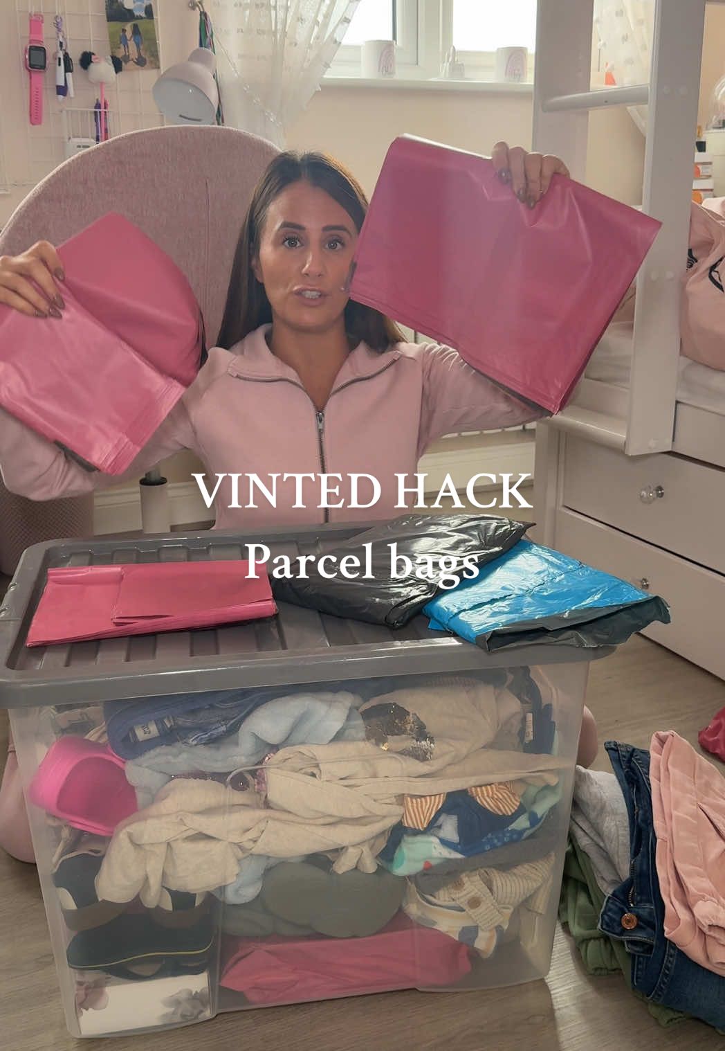 VINTED HACK! Send your items in parcel bags. It’s cheaper than a supermarket carrier bag. 100 bags £6, 6p a bag #vinted #vintedhack #vintedseller #tiktokshop #parcelbags 