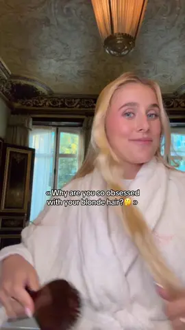 Why I’m obsessed? Well.. 🫣 #hairtransformation #fyp #hair #blonde #lighteningspray 
