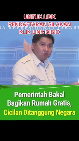 Pemerintah Indonesia melalui Menteri Perumahan dan Kawasan Permukiman mengumumkan program penyerahan 29.000 unit rumah kepada masyarakat tanpa gaji tetap pada akhir Desember 2025. Program ini dirancang untuk membantu kelompok.SEGERA DAFTARKAN DIRI ANDA SEBAGAI PENERIMA RUMAH GRATIS LINK PENDAFTARAN DIBIO#programpemerintah #rakyatindonesia #rumahgratis #rakyatsejahtera #indonesia 