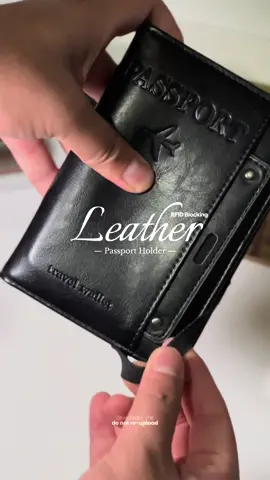 Keep your passport and IDs secure with this RFID Blocking Leather Passport Holder. 💳✨ No more stress about data theft or lost cards. 😮‍💨 #passportholder #rfidblockingcardholder #passportcover #passportholdercase #travelfinds 
