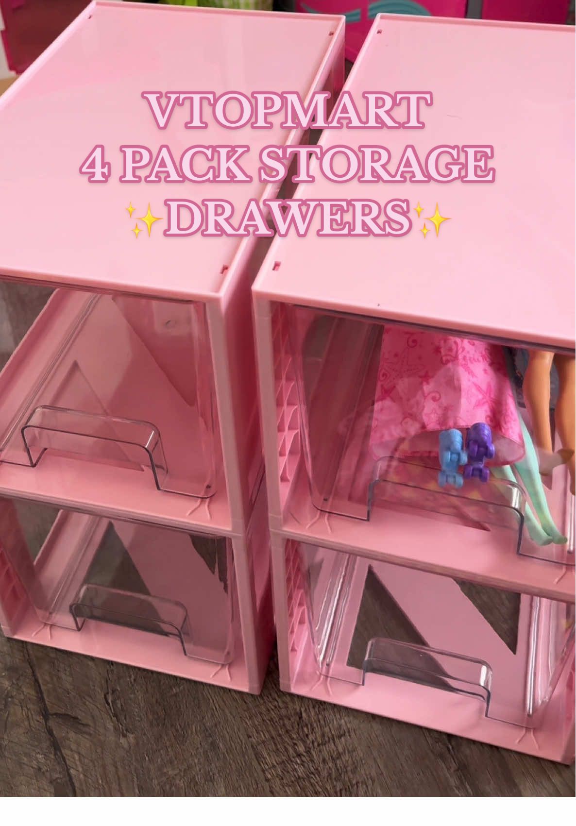 From bows to dolls to markers, these stackable organizers keep it ALL in place. A Christmas gift that helps mom and the kids 🎁 #momwin #girlmomlife #organizedhome #organizedlife #storagehacks @VTOPMART-TT 