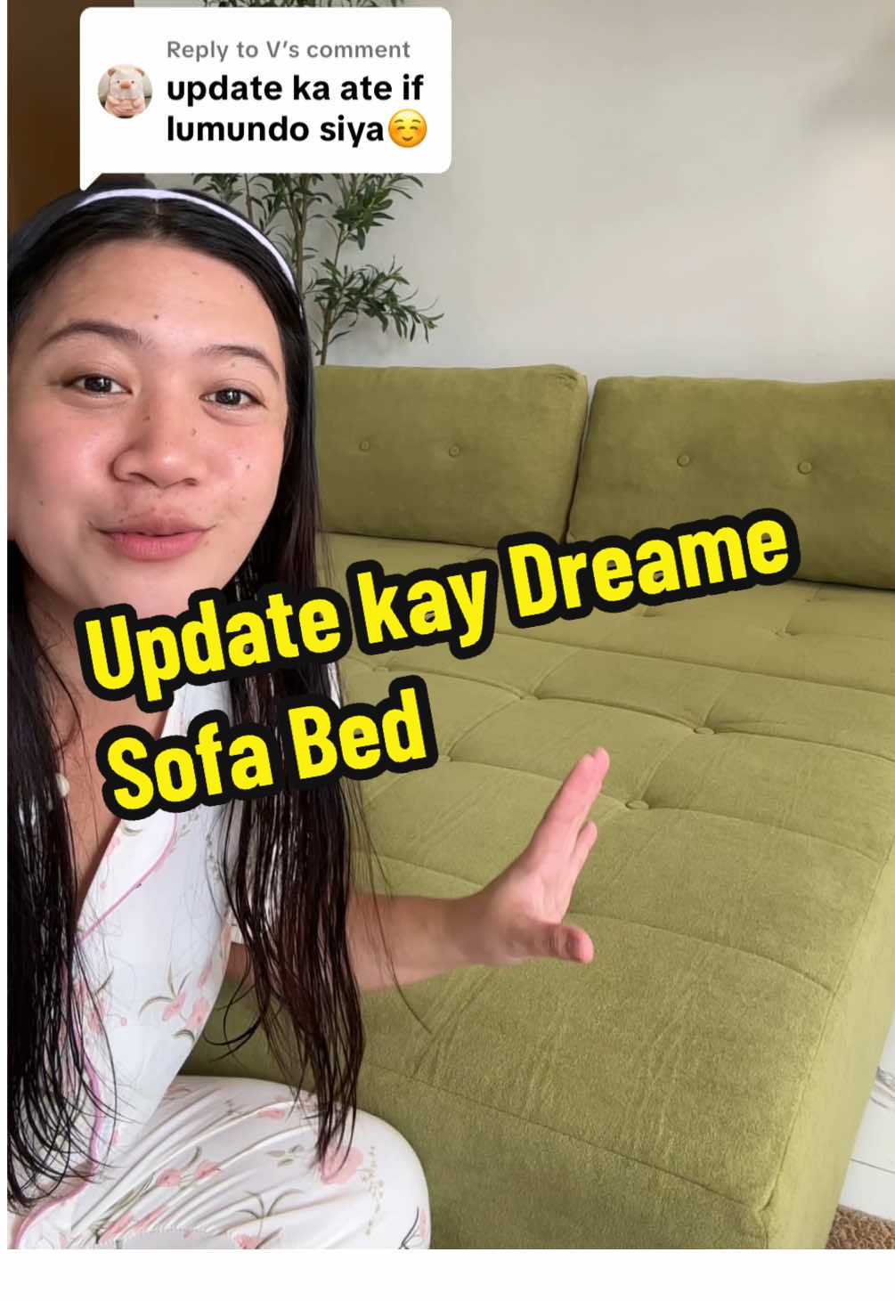 Replying to @V Miii here's an update sa mga balak or interesado kay dreame sofa bed, Legit super quality ng foam niya hindi siya lumulundo!  #dreamesofabed #sofabed #sofa #dreame #homeimprovement 