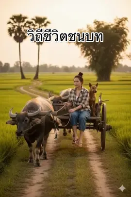 วิถีชีวิตชนบทบรรยากาศยามเย็นที่แสนจะอบอุ่น🥰 วิธีทำ 1. เข้า gemini 2. วาง prompt👇 คำสั่ง 👇นั่งบนเกวียน สร้างภาพถ่ายที่สมจริงโดยใช้ใบหน้าจากภาพพอร์ตเทรตที่แนบมา ทำให้ใบหน้าดูสมจริง 100% (โดยไม่ปรับแต่ง) ภาพถ่ายระยะใกล้  สมจริง ผู้หญิงสาวสวมเสื้อเชิ้ตลายสก๊อตเก่าๆ กางเกงขาก๋วยสีน่ำเงิน รองเท้าแตะหูคีบสีแดงพื้นขาว มัดผมรวบๆไม่เรียบร้อยยุ่งๆ มีไม้เสียบที่ผม นั่งถือเชือกจูงควายอยู่บนเกวียนไม้แบบโบราณที่เทียมด้วยควายตัวใหญ่ กำลังแล่นไปตามทางดินแคบๆ ที่คดเคี้ยวผ่านทุ่งนาข้าวสีเขียวขจี ด้านหลังควายมีควายตัวอื่นๆ เดินตามมาเป็นฝูง ในภาพมีต้นตาลคู่หรือต้นปาล์ม และกอไผ่อยู่ฉากหลัง แสงสียามเย็น/ยามพระอาทิตย์ตกที่อบอุ่นและนุ่มนวล