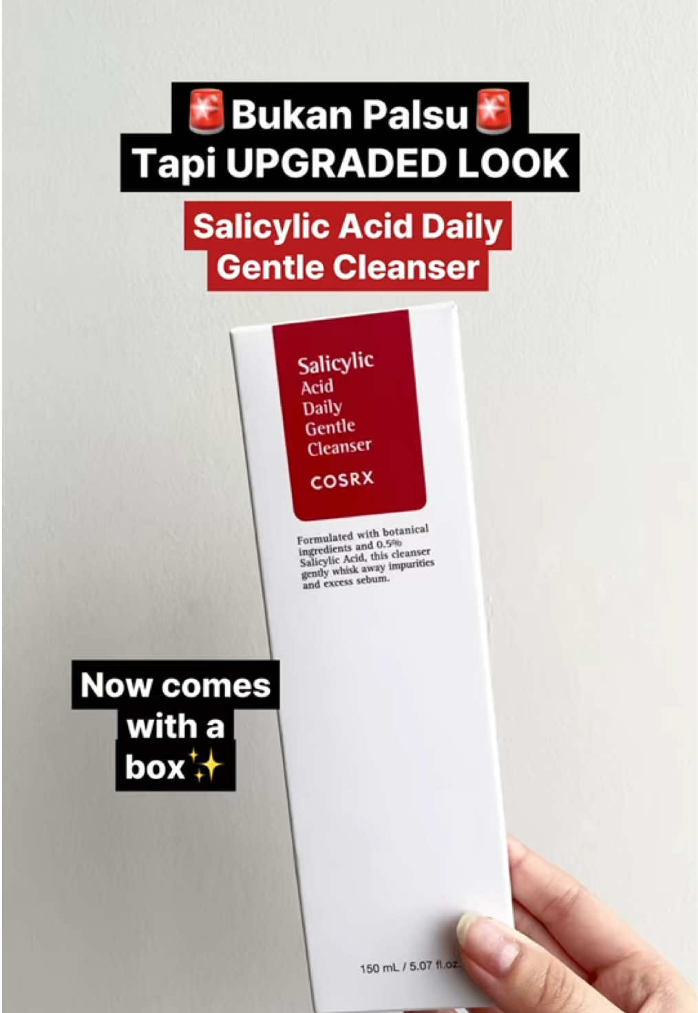 Tenang, #TemanCOSRX 🥰Salicylic Acid Daily Gentle Cleanser hanya upgrade packaging, tapi formula & benefitnya tetap sama😍❤️ #COSRX #COSRXIndonesia #skincareviral #koreanskincare 