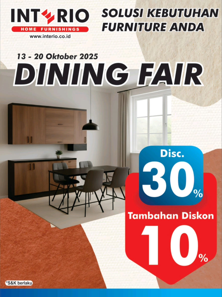 Dining FAIR @INTERIO_BANDUNG 2 ,dapatkan meja dan kursi makan serta perlengkapan Dapur kalian dengan harga HEMAT !!  INFO LEBIH LANJUT chat Admin atau langsung kunjungi showroom INTERIO Bandung sekarang juga ✅👍  #promo #dining #fair #interiobandung #tiktokinteriobandung 