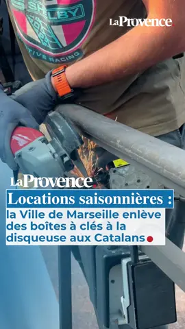 🔑 La Ville de Marseille enlève des boîtes à clés à la disqueuse dans le 7e arrondissement. 