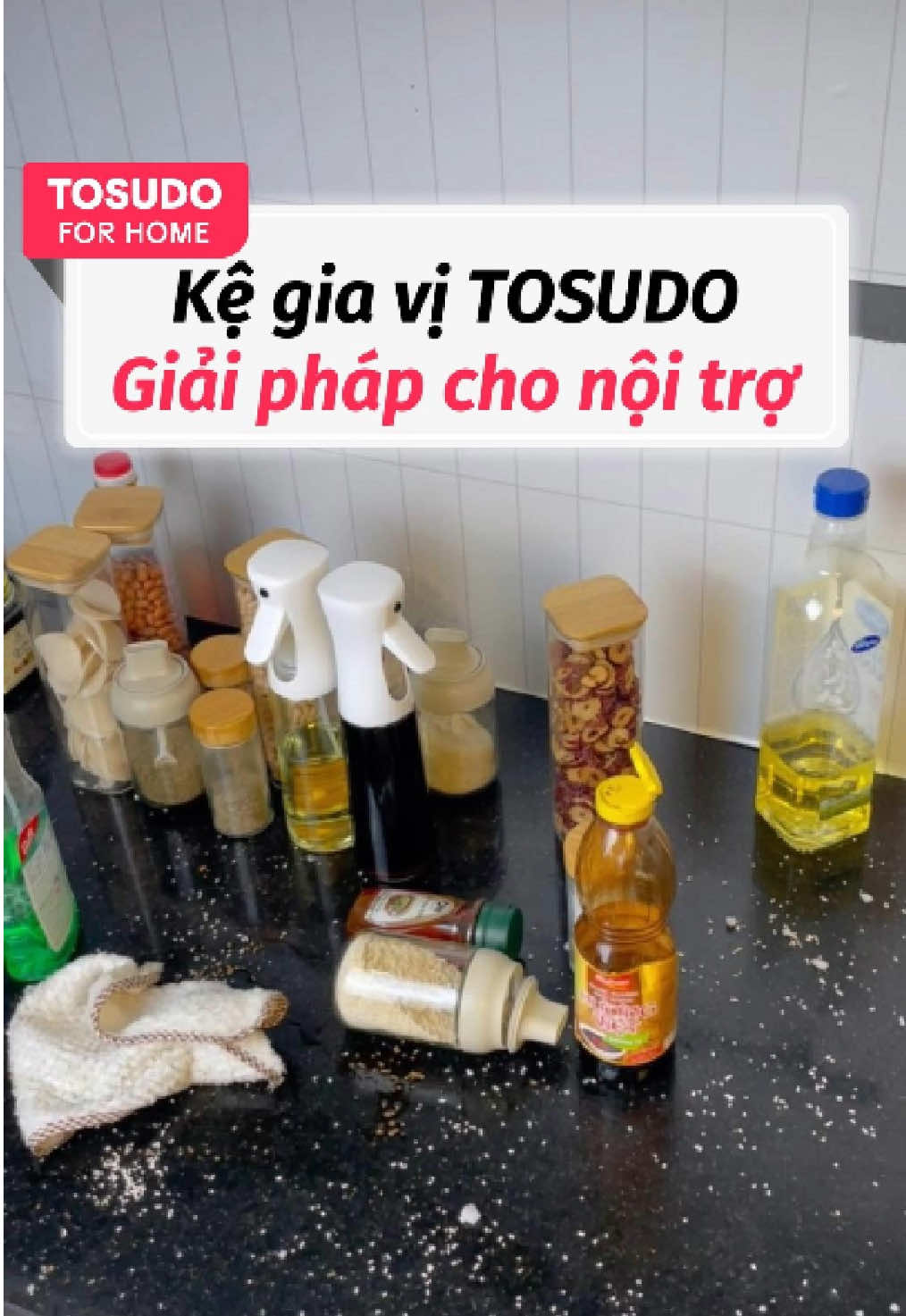 Bếp anh chị nào mà hay bừa bộn thì sắm ngay em kệ gia vị này cho em nha #tosudoforhome #kenhabep #kedunggiavi #kedunggiavitrongnhabep #kegiavi 