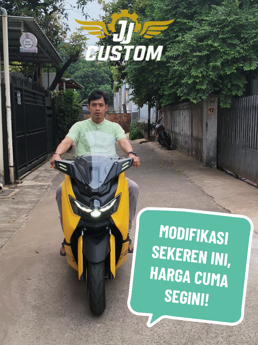 MODIFIKASI NMAX HARGA CUMA SEGINI! #visornmax #tamengnmaxtubro #windshield #nmaxmodifikasi #fyptiktok 