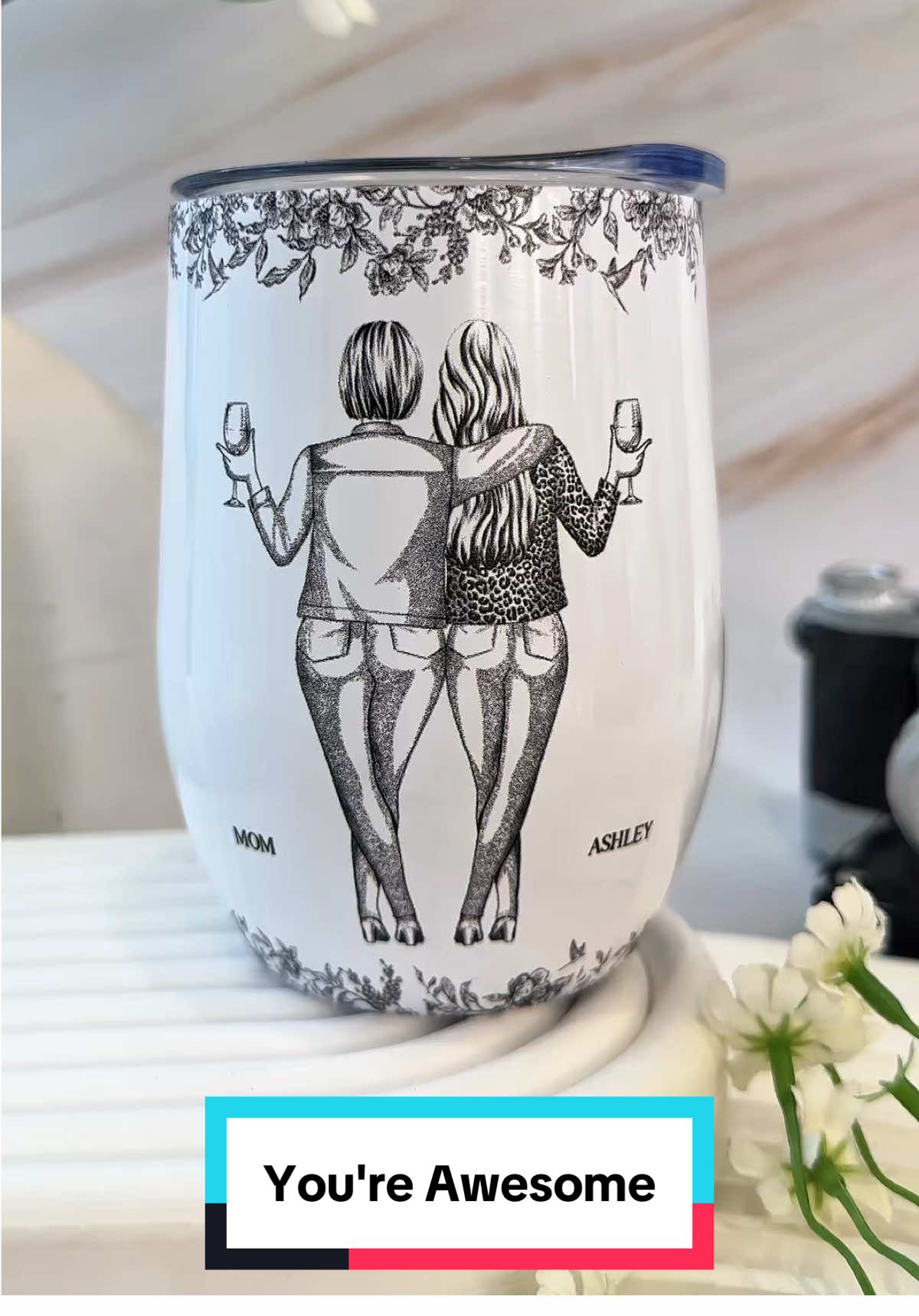 Tell your daughter she’s precious with every sip of wine 💌❤️ #macorner #winetumbler #daughter #familybond #affirmation