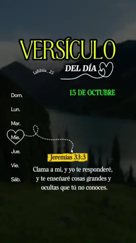 Clama a mí, y yo te responderé, y te enseñaré cosas grandes y ocultas que tú no conoces. #LaBiblia25 #versiculosbiblicos  #CapCut 