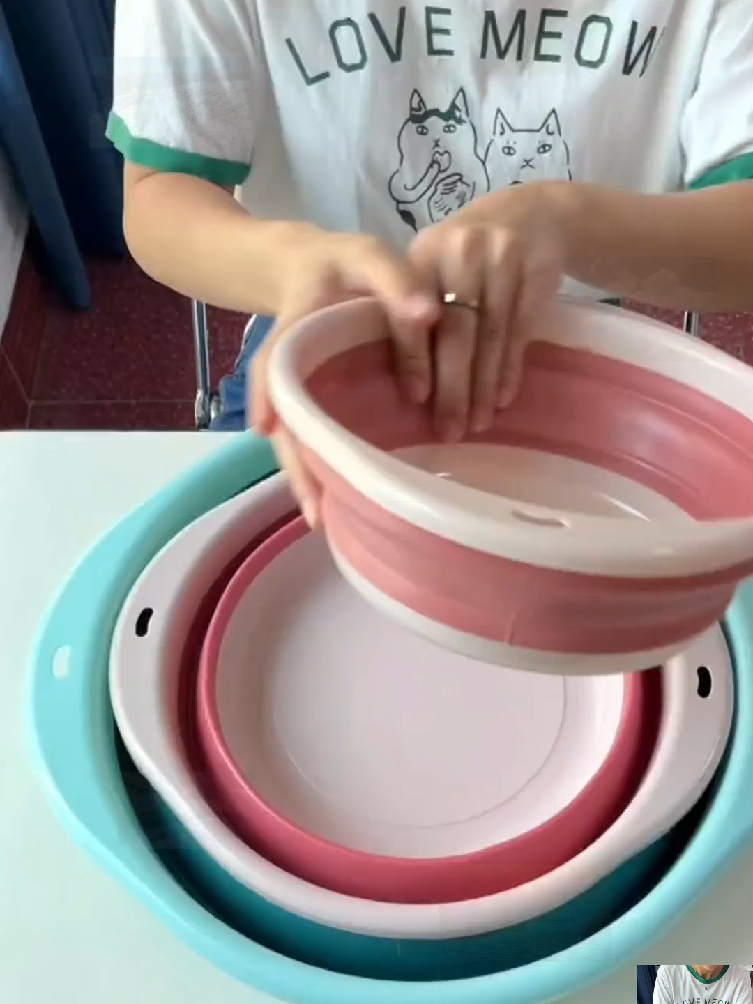 Foldable Silicone Basin! #basin #foldablebasin #siliconebasin #portablebasin #washingbasket