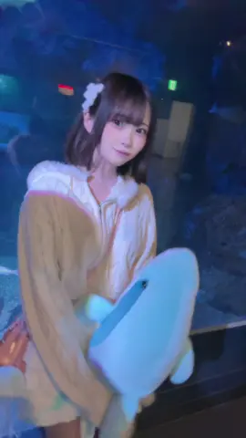 水族館キレイで心癒された🐬#黒髪ボブ #水族館 #06 