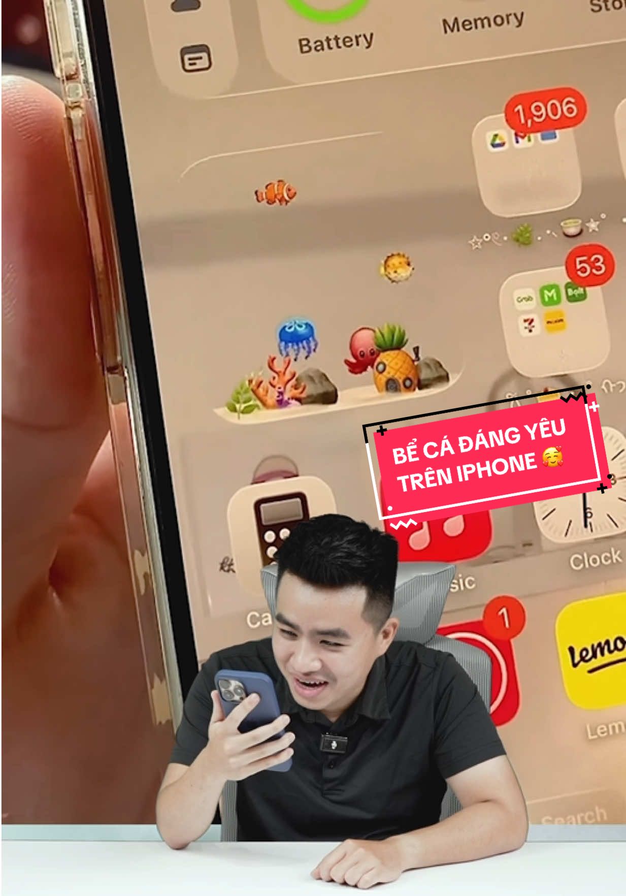 Tạo bể cá ngay trên iPhone 🥰 #adminkha 