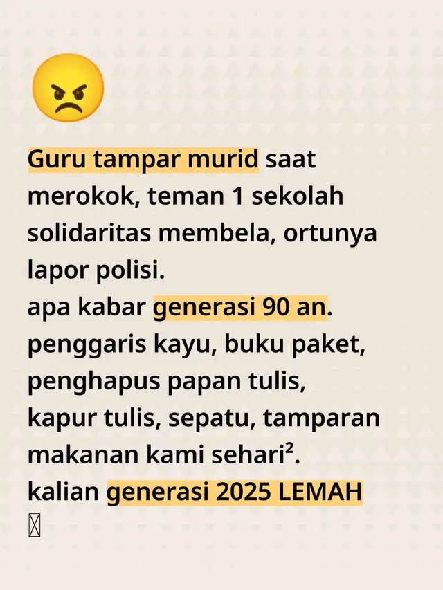 Berita Viral Guru tampar murid saat merokok di sekolah eh malah gurunya dilaporin, kalau nggak mau dididik di sekolahan ngapain sekolah, kurung aja dirumah.teman satu sekolah sok²an belain dengan demo, tanggung sendiri akibatnya, semua perusahaan memboikot kalian didunia kerja wahai lulusan SMA N 1 CIMARGA LEMAH 🫵  #sman1cimarga 