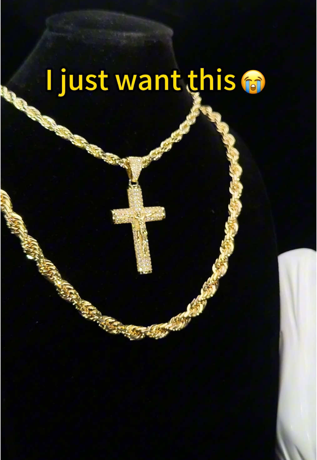 #14k #necklace #cross #ropechain #tiktokshopfalldealsforyou 