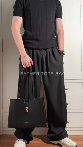 Mossdoom Leather Tote Bag #leatherbag #mossdoom #bagformen #leathertotebag 