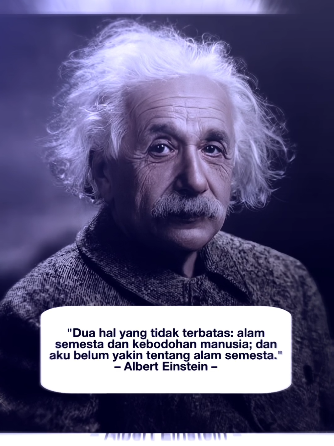 kata-kata pedas dari Qur'an                                                                         Einstein melihat alam semesta yang begitu teratur, namun ia menyadari betapa tidak teraturnya cara berpikir manusia. menurut Al-Qur’an pun sejak dahulu menggambarkan hal yang sama: manusia menyaksikan hujan turun, bumi hidup kembali, dan tanda-tanda kebesaran Tuhan terbentang di hadapan mereka — namun kebanyakan dari mereka tidak berpikir untuk bersyukur. menurut Einstein Dua hal yang tidak terbatas, alam semesta dan kebodohan manusia, orang pintar pasti ada mentoknya, tapi orang bodoh di esok hari akan ada orang yang lebih bodoh.  #quran #einstein #sains #religion #fyp 