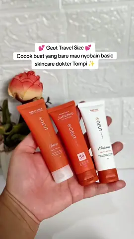Paket Basic Skincare Geut dokter tompi.  geut Face wash, geut moisturizer, geut sunscreen SPF 50 #sunscreen #moisturizer #cleanser #geut #facewash 